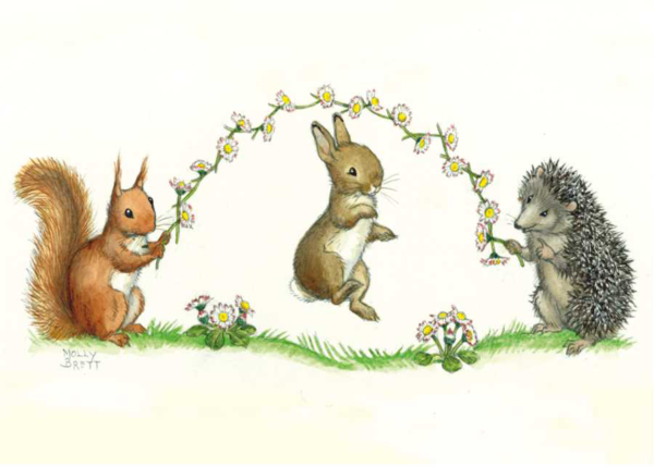 Animals with daisy chain skipping rope 